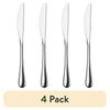 4 Pack Stainless Steel Dinner Knife High Quality Durable Cutlery Elegant Polished Finish Dishwasher Safe Table Setting Kitchen