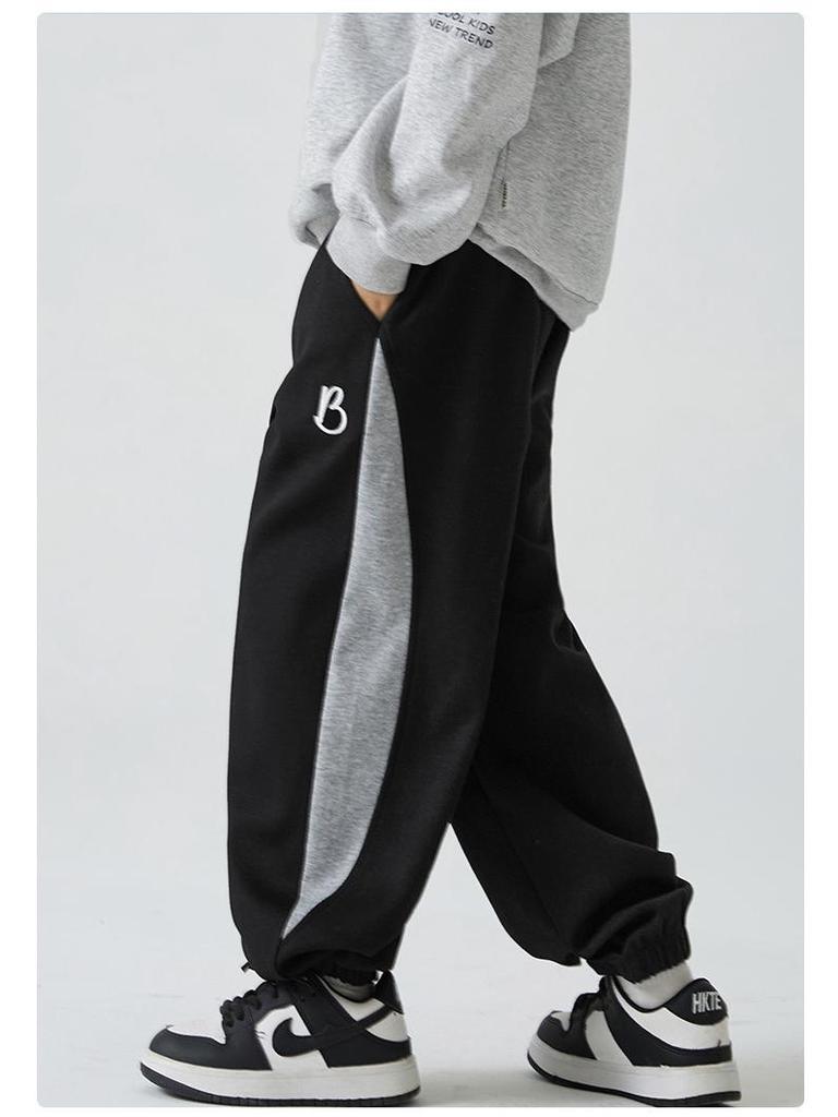 Hai Ma 2025 Autumn Boys' Terry Sweatpants - Korean Style Fashionable Sports Pants for Kids