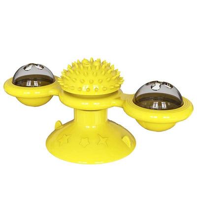 Interactive Windmill Cat Toy Glowing Rotating Kitten Puppy Pet Training Toy PC TPR Rotatable Plaything for Cat Pet Supplies