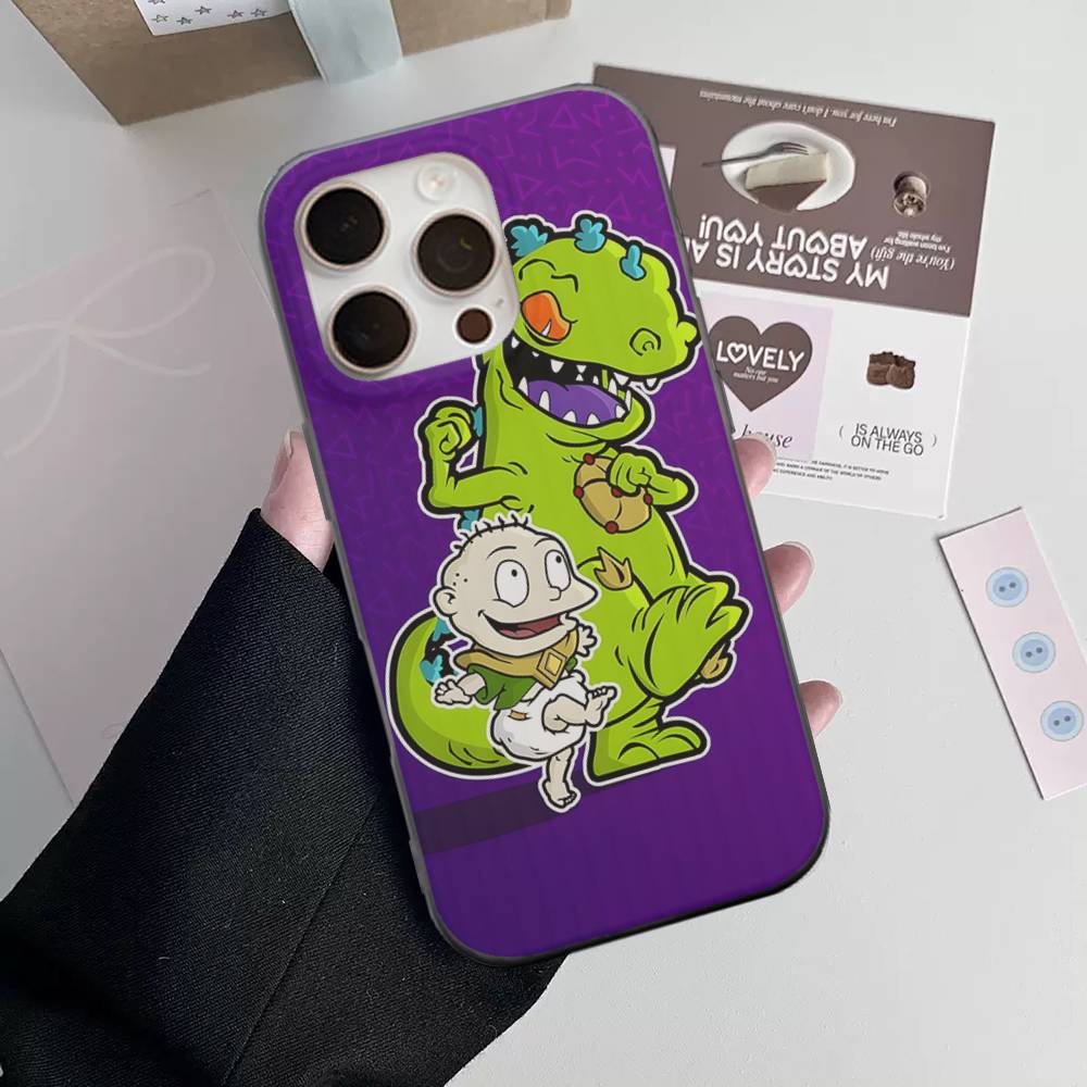Cartoon Funny R-Rugrats For IPhone 17 16 15 14 13 12 11 Pro Max Plus Pro Corrugated Shockproof Matte Phone Cover