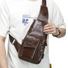Genuine Leather Crossbody Bag, Retro Cowhide Men's Front Shoulder Bag