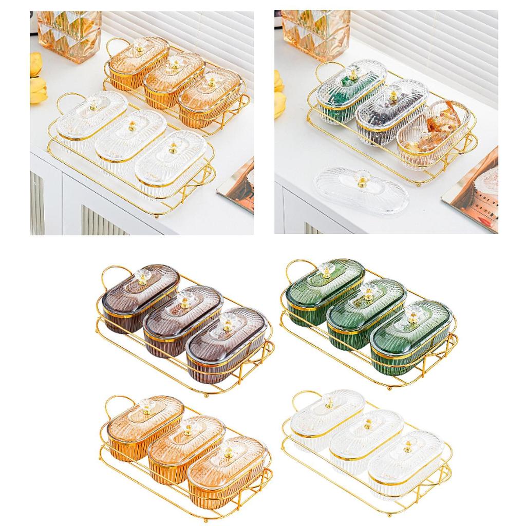 Dry Fruit Tray with Lid with Tray Wedding Nuts Plate Food Storage Container for Holiday Dining Room Kitchen Wedding Dried Fruit