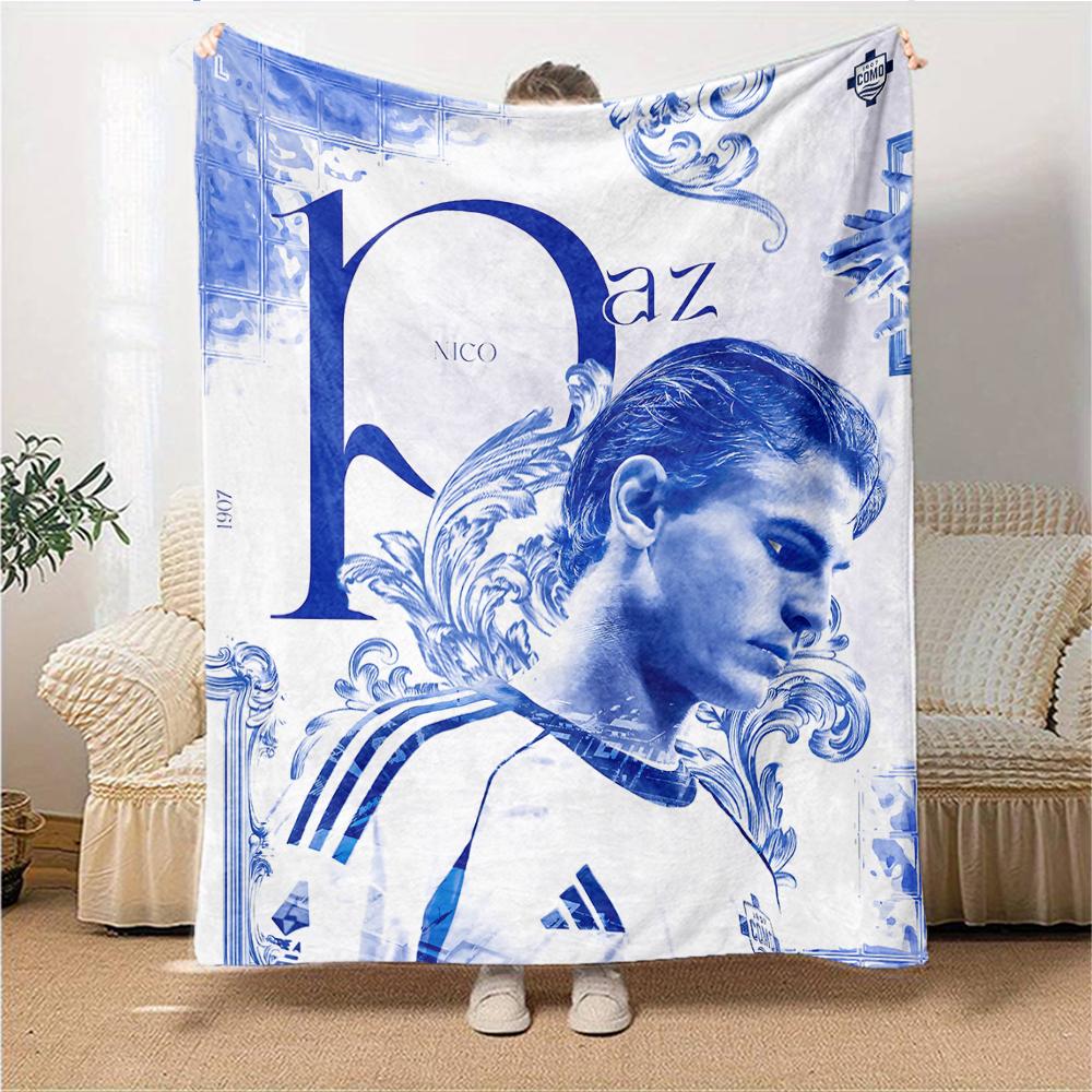 Football Player Action Blankets Flannel Printed Breathable Warm Throw Blanket for Home Office Bedspreads 0708a56