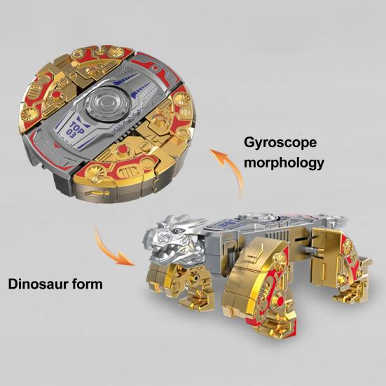 Transforming Robot Dinosaur Spinner Toy Stress Anxiety Relief Simulated Dino Spinning Toy Kids Teens Adults Fingertip Gyroscope Fidget Toy