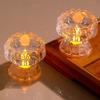 7/8cm Clear Lotus LED Candle Light Electric Flameless Simulation Candle Home Bedroom Anniversary Wedding Christmas Party Decor
