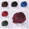 Soft Velvet Renaissance Beret Hat Faux Suede Mens Cosplay Cap Medieval Flat Cap  Festival Gathering