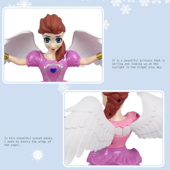 Dancing Princess Light Music Robot Projection Lighting Auto-Unfolding Dress Electric Toy Children Accessories