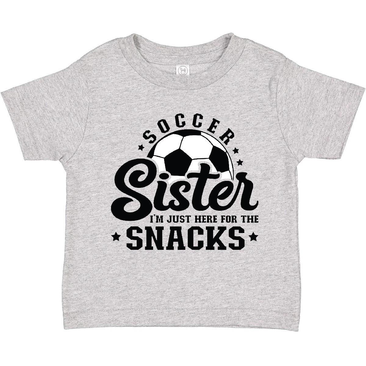 Inktastic Soccer Sister - I m Just Here For The Snacks Toddler T-Shirt Child Kid 140