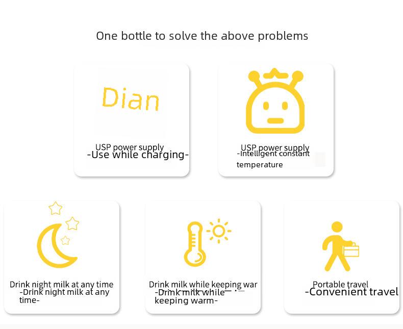 Bærbar tåteflaskeisolasjon og varmedeksel