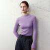 Women's Solid Color Mock Neck Long Sleeve Knit Top Slim Fit Base Layer