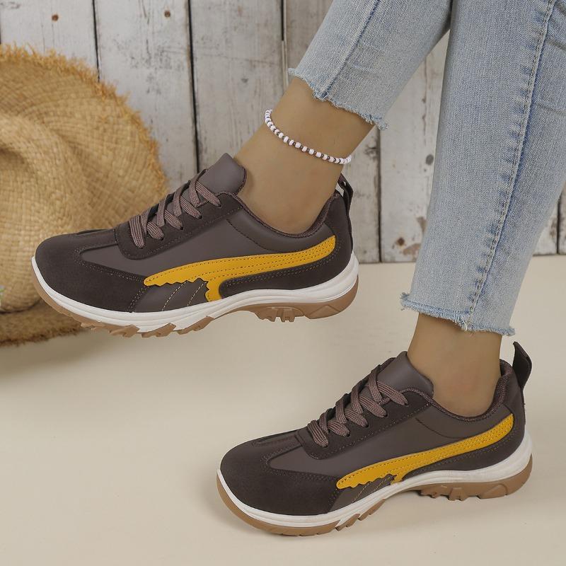 Spring and Autumn New Color Matching Casual Sports Shoes Lace-up Thick-soled Breathable Running Shoes Children