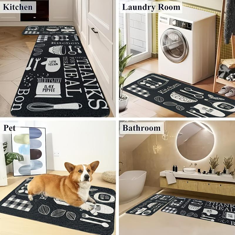 1PC Wild West Cowboy pattern Kitchen Rug Non-Slip Door Mat Pop design Bathroom Rug Bath Mat Carpet for Home Sink Laundry Decor