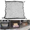 Car Mesh Elastic Nylon Rear Back Cargo Trunk Storage Organizer Double Layer Luggage Net Auto Back Rear Mesh Seat Car Accessories
