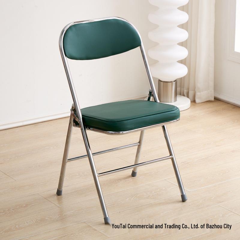 Compact Folding Chair with Backrest for Home, Office, or Dining