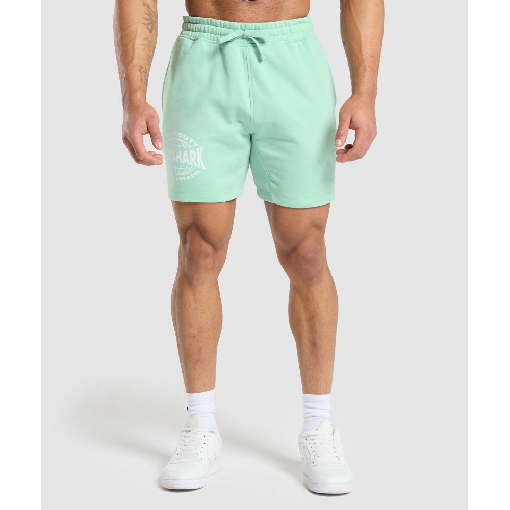 

Шорты GYMSHARK Heavy Duty Apparel 7 Lido Green A6A4U ECJQ