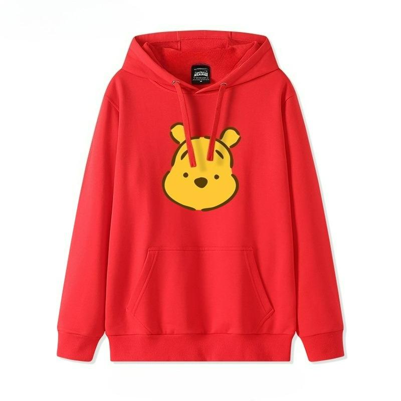 Cartoon Anime Cute Pooh Bear Hoodie Women's Disney Loose Ins Style Hooded Jacket Hoodies Clothes Hoodies Women Anime Hoodie
