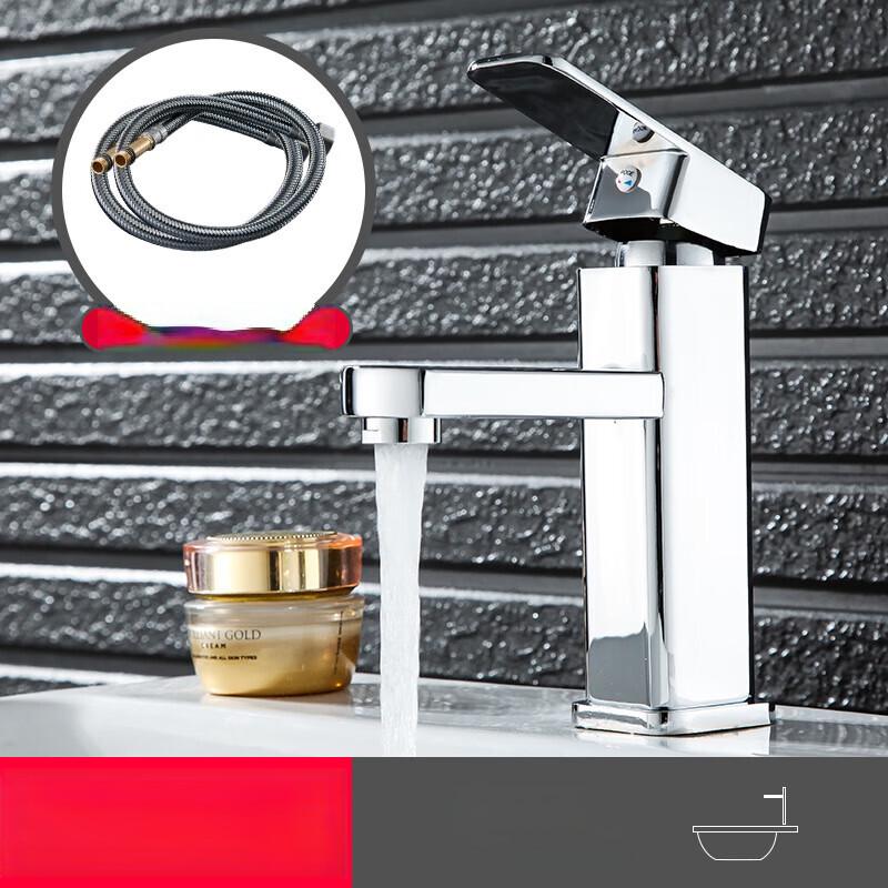 TLXT Square Wall-Mounted Single Cold Water Basin Faucet