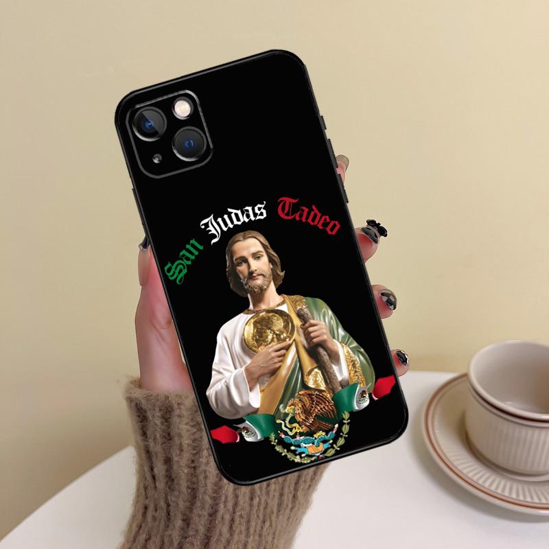 San Judas Tadeo Phone Case For iPhone 15 14 13 12 11 16 Pro Max Mini X XS XR Max 7 8 Cover Funda