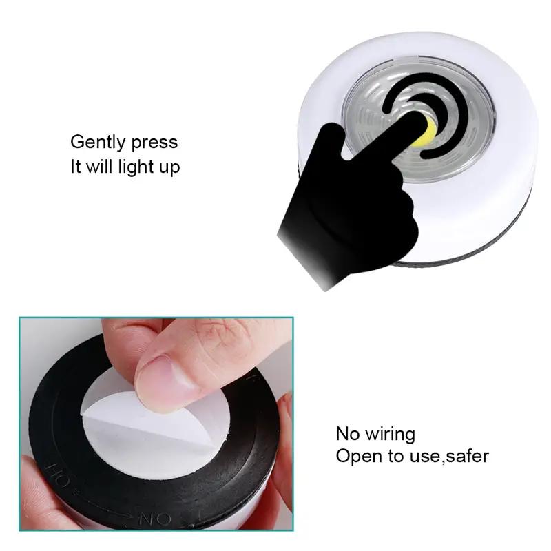 LED Press Type Night Light, Wireless Wardrobe, Cabinet, Staircase, Bedroom, Bedside Universal Night Light