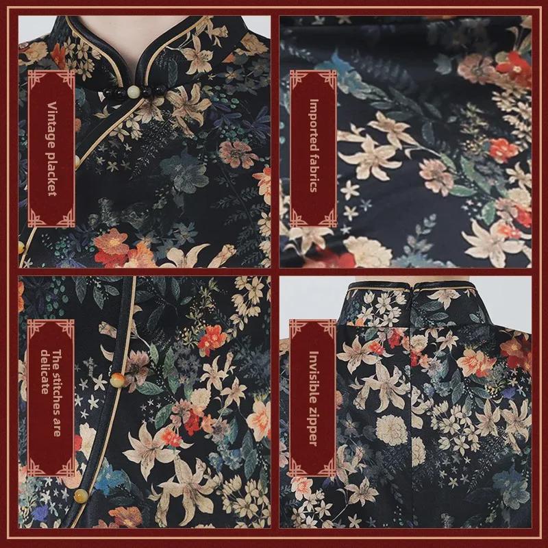 Silk Cheongsam: Retro Chinese Style Summer Dress for Middle-Aged and Elderly Women, 2023 Edition
