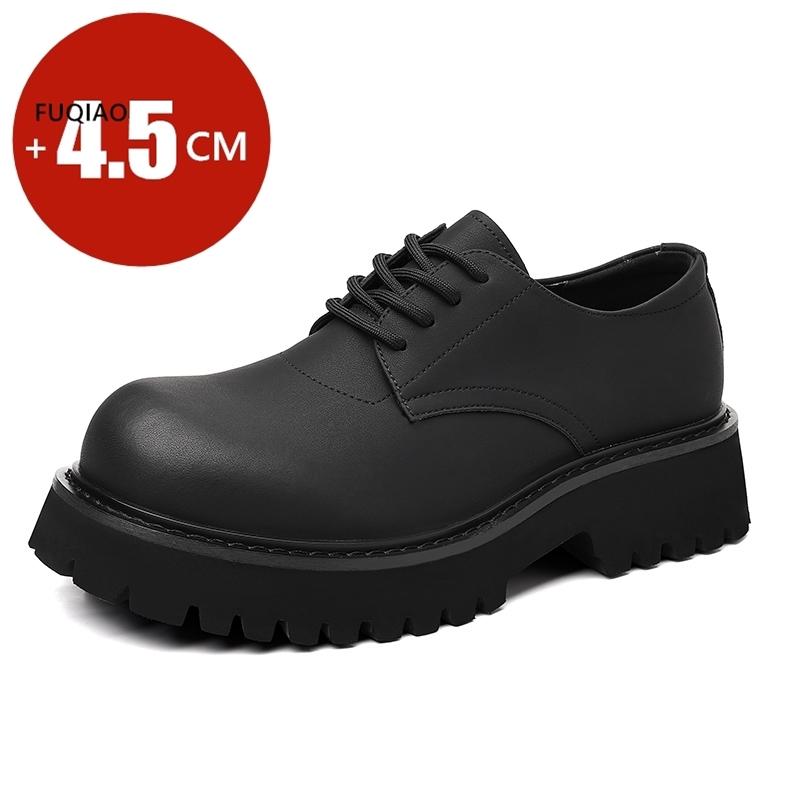 

Мужские деловые повседневные кожаные туфли Harajuku Korean Chic Fashion Высококачественные свадебные кожаные туфли на платформе 38