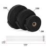 Hochwertige 2,5 cm * 5 m 10 m 15 m Titan/Schwarz-Abgaswärmewickelrolle für Motorrad-Fiberglas-Hitzeschildband mit Edelstahlbändern