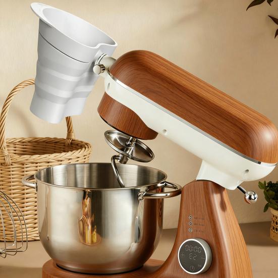 Opvouwbare Keuken Trechter voor KitchenAid Mixer Siliconen Natte En Droge Ingrediënten Trechter Vaatwasserbestendig Hulpstuk Lekvrij Morsbestendig Kookaccessoire