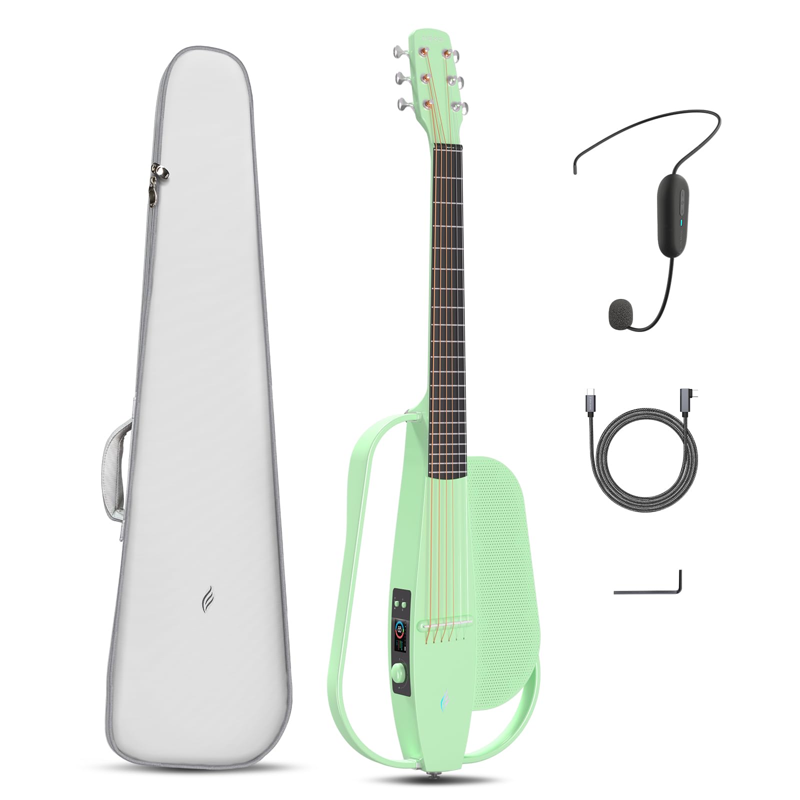 

Enya NEXG SE Acoustic Guitar Smart Guitar Travel Guitar Silent Guitar Made of Carbon Fiber Wireless Headset with Microphone 30W Wireless Speaker