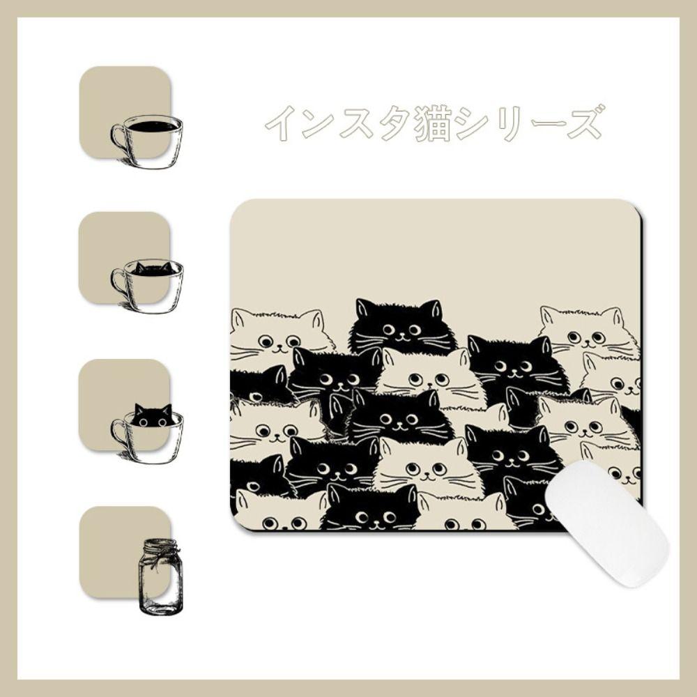 Desk Mat Waterproof Keyboard Mat Anti-Slip Cat Mouse Mat Creative Cat Mouse Pads  Girl Gifts