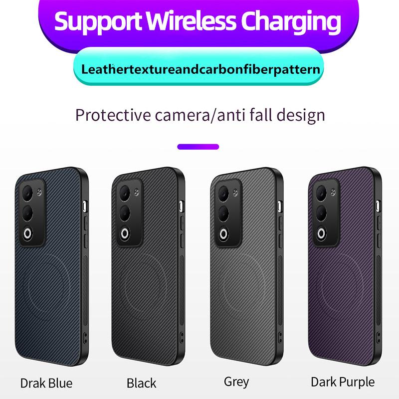 For Redmi 15 15C Carbon Fiber Soft Matte Magnetic Phone Case For Redmi 15 Shockproof Silicone Bumper Cover Redmi 15C 4G Cases