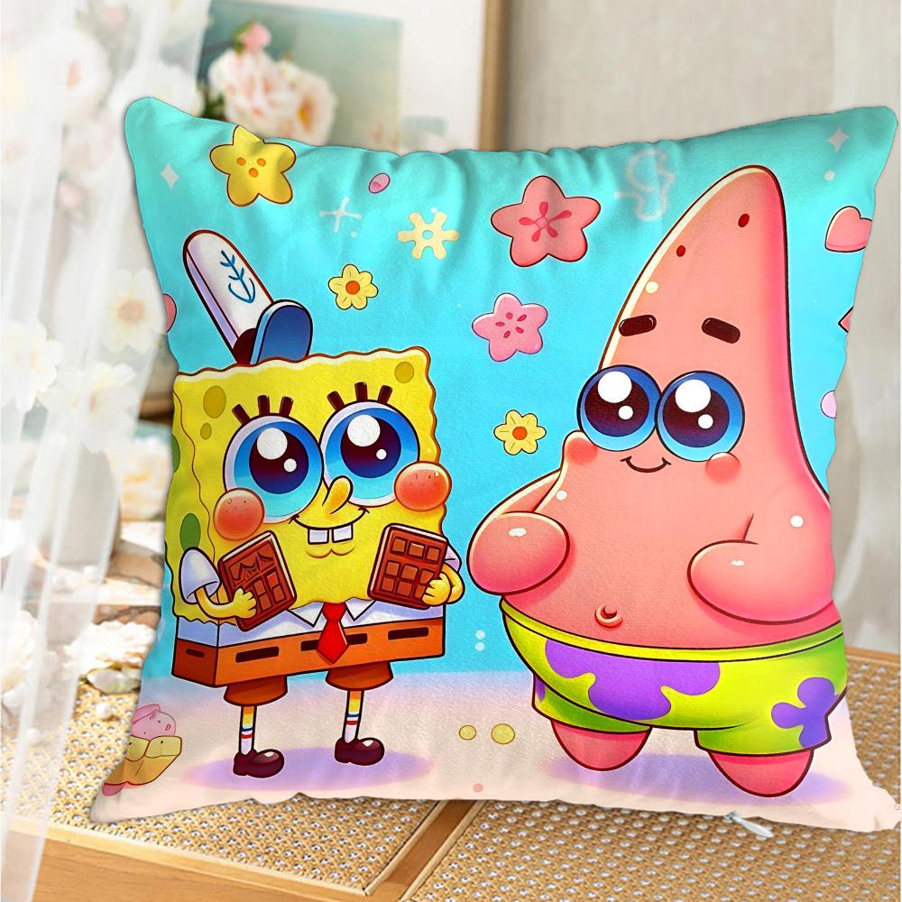 Personalized Gift Kawaii SSpongebobs Home Decorations Bedroom New Year Decorative Cushion Cover Living Room Luxury Cushions