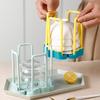 Multifunctional Kitchen Sink Dish Rack with Expandable Draining Tray and Rotating Basket