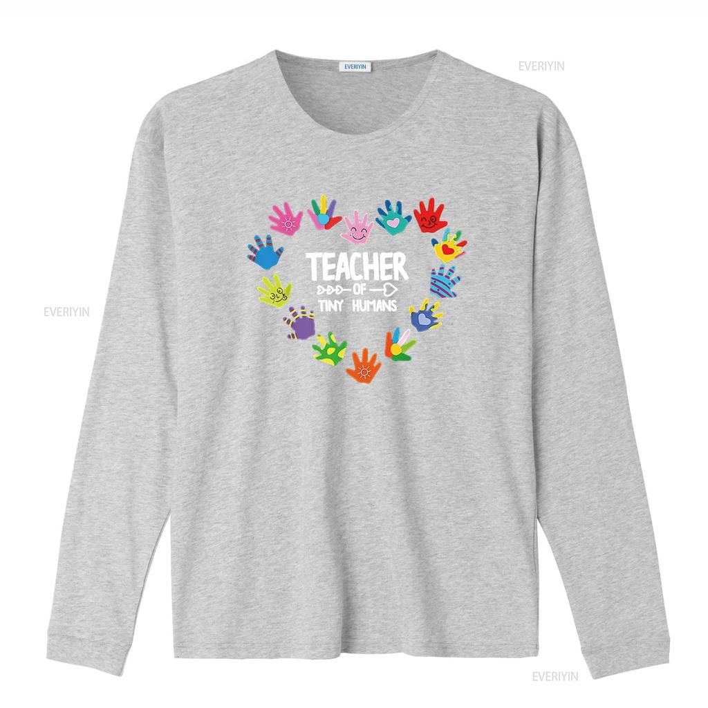 Teacher Of Tiny Humans Hands Heart Teaching Appreciation T Shirt vintage Washed Comfortable graphic Unisex Casual Stylish Soft