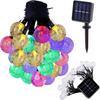 Garden Garland Light Chain Lamps 20 LEDs Solar Multicolor
