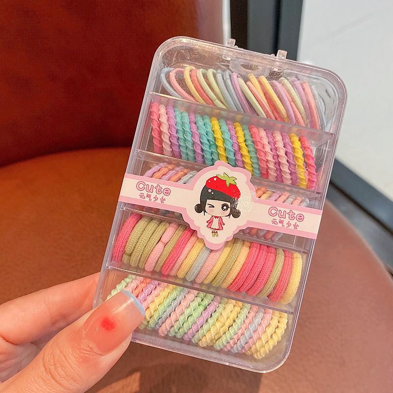Dopamine Color Hair Ties for Kids: High Elasticity, Gentle On Hair, Canned for Convenience