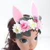 Headwear Garland Rabbit Ears Floral Flower Hair Accessories Baby Girl Headband