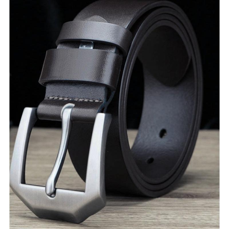 New Men s Belt Alloy Sun Buckle Antique Belt Men s Soft Leather Youth Hole Punch Copper Pin Buckle 120cm