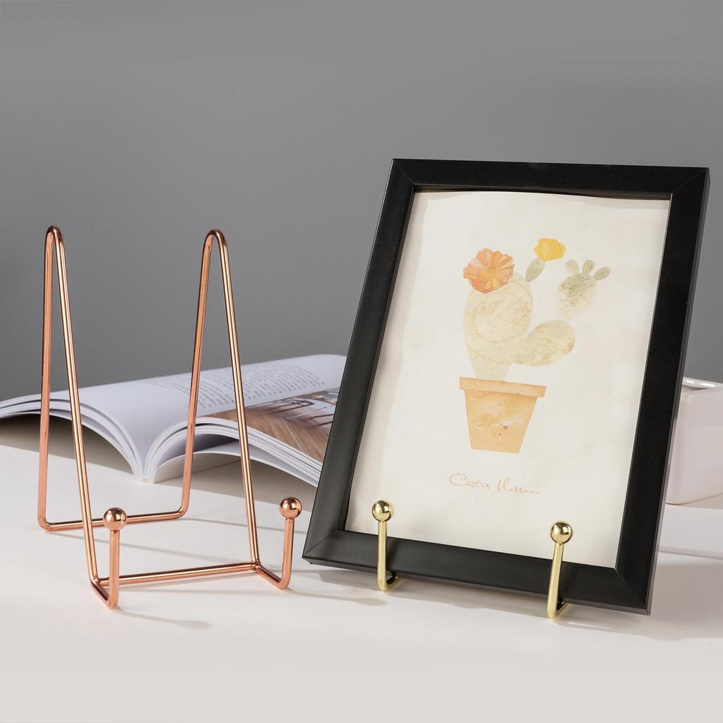 Rose Gold Nordic Iron Stand for Award or Photo Plates