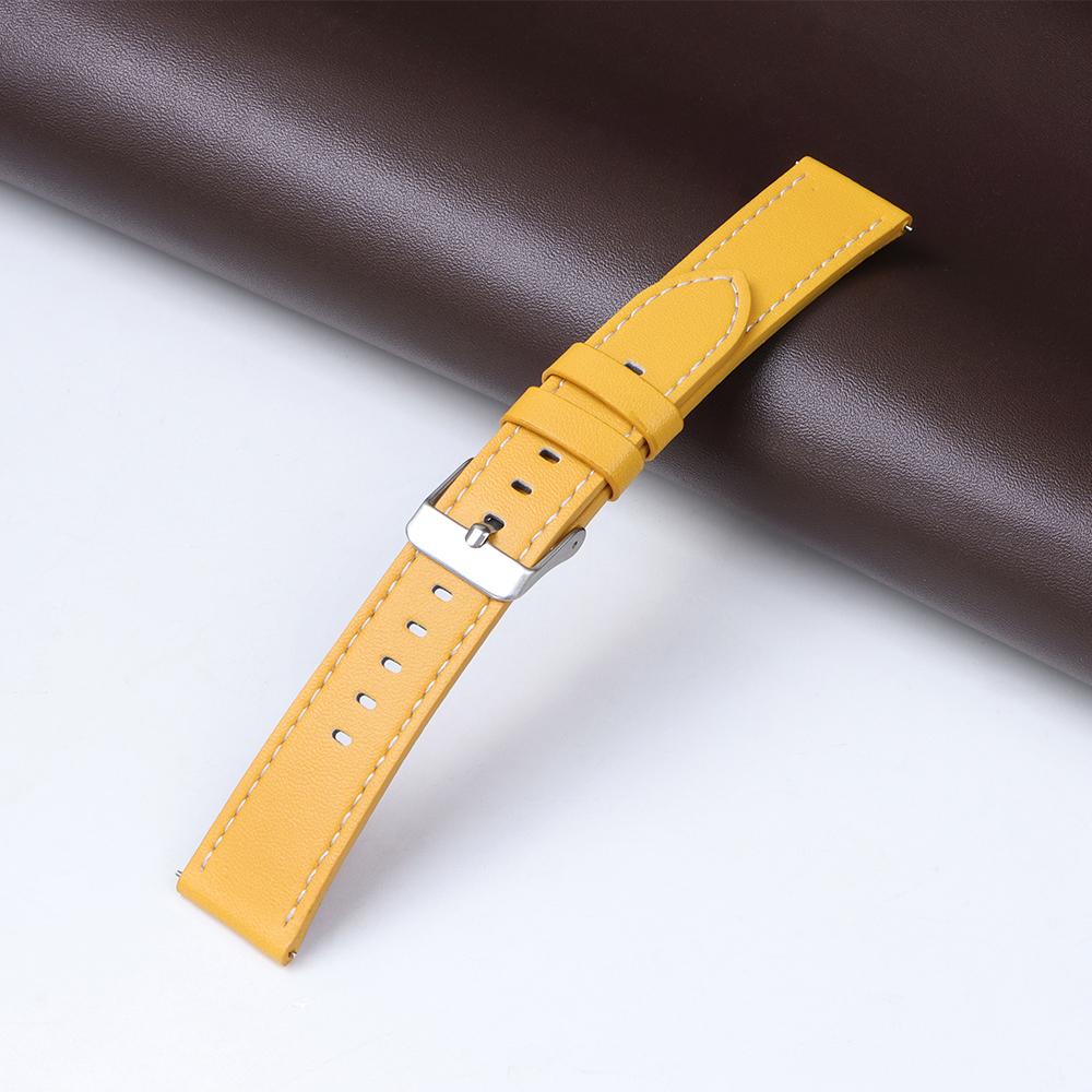 22mm 20mm Watch Band Cowhide Watchband for Huawei GT3 for Samsung Strap for Men Steel Pin Buckle High Quality Wrist Bracelet