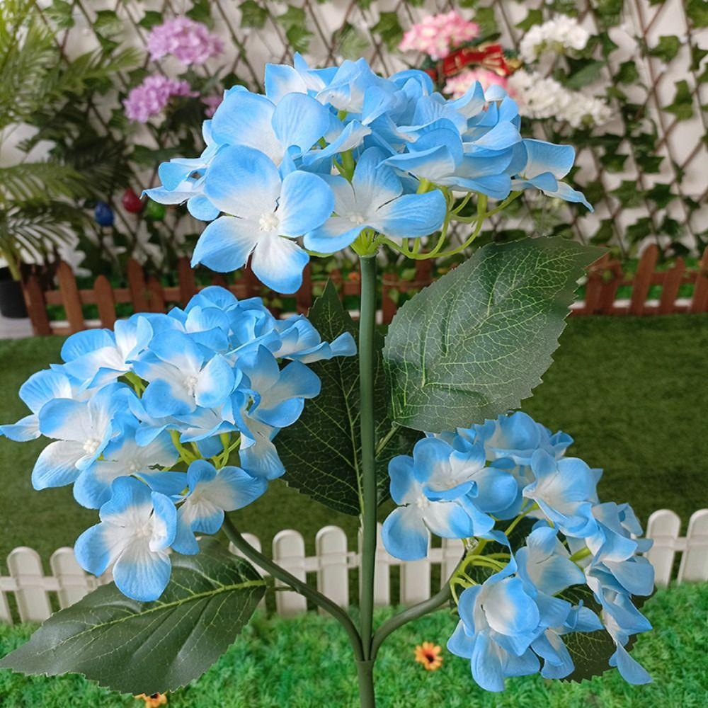 3 Head Lawn Light Hydrangea Landscape Lamp House Decoration LED Solar Lamp  Holiday