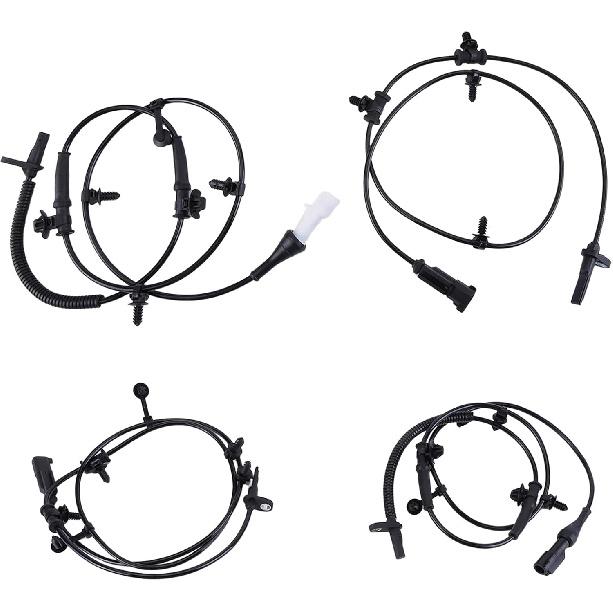 ABS Wheel Speed Sensor Fit for 2011-2013 for Ford Edge 2011-2013 2015 for Lincoln MKX Rear Left Rear Right Front Left Front Right 4pcs ABS Sensors