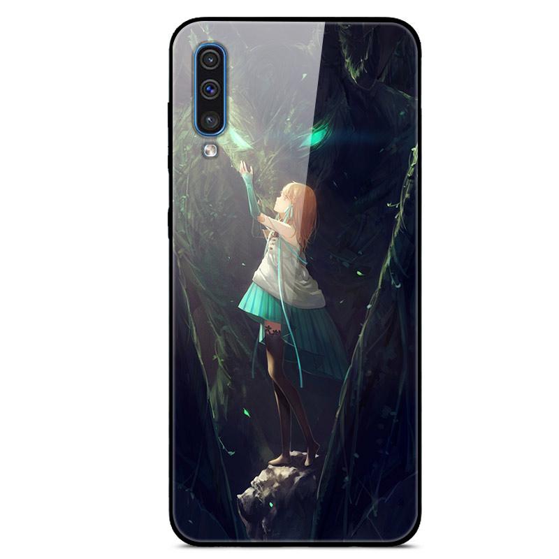 For Samsung A50 Case A51 Tempered Glass Planet Space Cover Glass Back Case for Samsung Galaxy A50S A51 A50 A 50 Fundas Coque