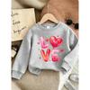 European Sizes Cute Printed Pattern 0-3 Years Old Kids' Comfortable Children's Spring Lightweight Round Neck Sweatshirt, Suitable for Outdoor Wear