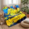 Coperta in Flanella Personalizzata con Nome Cristiano Ronaldo Logo Calcio Coperta Plaid in Pile Personalizzata Regalo Speciale per Divano Camera da Letto Casa