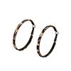 Exaggerated Leopard Print Artificial Leather Earrings, Featuring An Individualistic Ear Design and A Trendy, Niche Style.