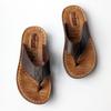 Men's Flip-flops Brand Cowhide Leather Slippers Fashion Casual Pinch Slipper Outdoor Non Slip Beach Slippers for Men Flat Slides