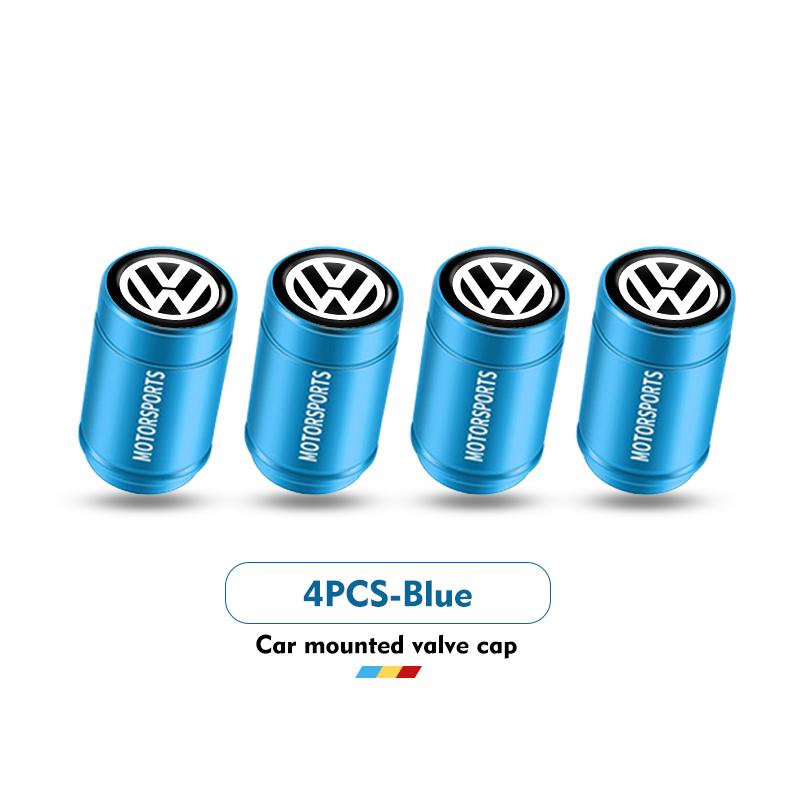 Valve Stems Caps 4pcs Car Wheel Tire Valve Caps Air Stem Covers Auto Parts For Volkswagen VW Scirocco Jetta Beetle Golf 4 5 6 Pa zr2