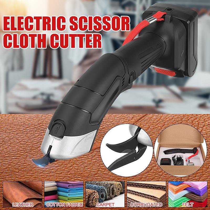12V Multifunction Cordless Electric Scissors Low Consumption Flexible Electric Scissor Cloth Leather Cloth Cutting Tool 100W