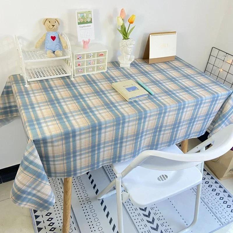 Plaid Tablecloth  Table Cloth Desk Mat Dust-proof Dining Table Cloth Furniture Protector Picnic Mat Tapete Dressing Table Mat