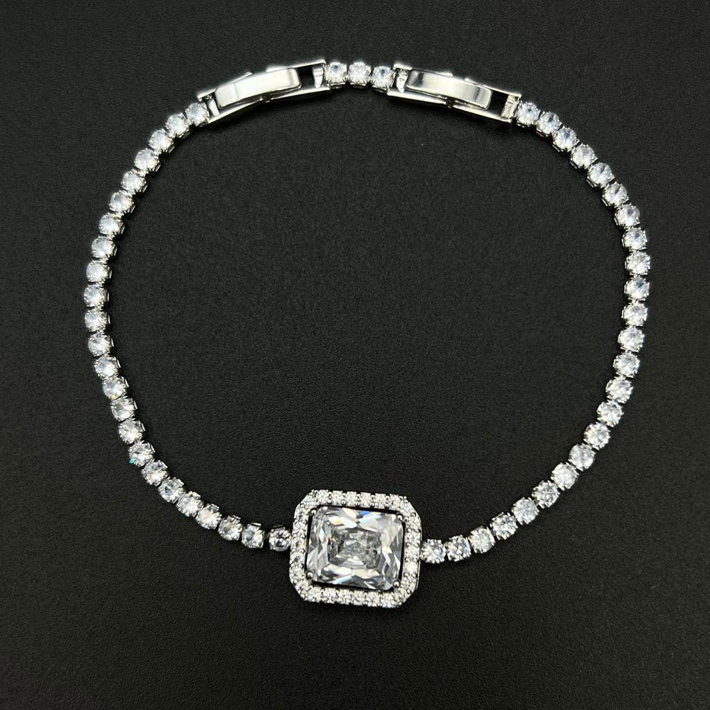 Luxury Geometric Zircon Bracelet - European & American Style